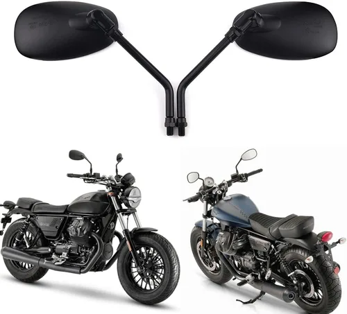 Espejos laterales retrovisores para manillar de motocicleta, 0.394 in para Honda Sports Bike Cruiser Chopper Dirt Bike Scooter