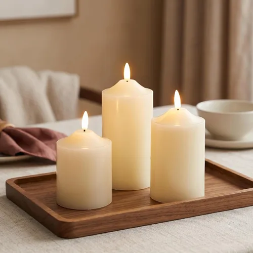 JHY DESIGN Juego de velas 3D sin llama de 4/5/6 pulgadas de alta cera real, pilares LED parpadeantes con temporizador de control remoto de 8 teclas