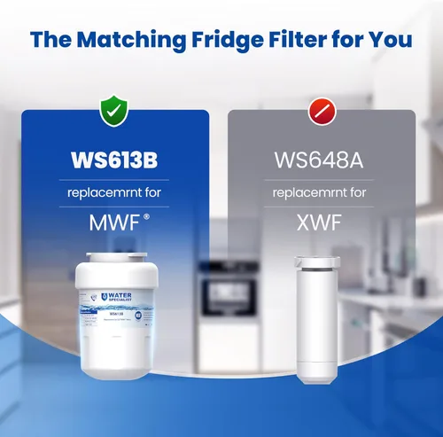 Miniatura 2 de Waterspecialist WS613B Reemplazo para GE® MWF®, SmartWater® MWFP, MWFA, GWF, HDX FMG-1, WFC1201, GSE25GSHECSS, PC75009, RWF1060 Filtro de agua