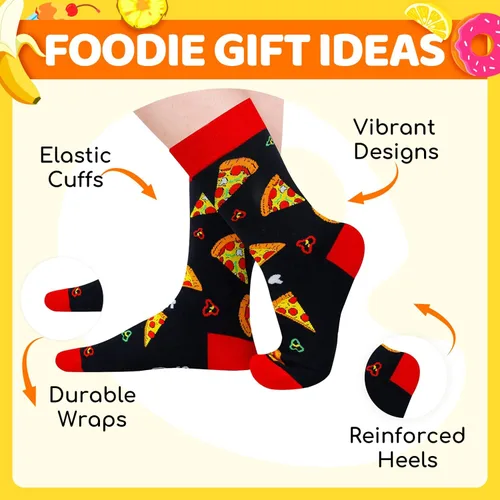 Miniatura 2 de Zmart if You Can Read This - Popcorn Pickle Bacon Avocado Sushi Pizza Socks Gifts for Men