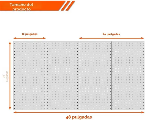 Miniatura 2 de Ultrawall 4 piezas de paneles de pared de tablero de clavijas de metal, tableros de clavijas para almacenamiento de herramientas de garaje Gris