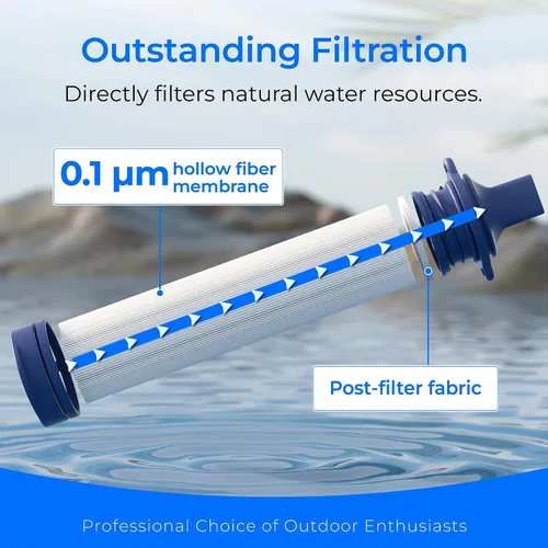 Miniatura 2 de Waterdrop Paja de filtro de agua por gravedad, sistema de filtración de agua para campamento, purificador de agua de supervivencia para viajes