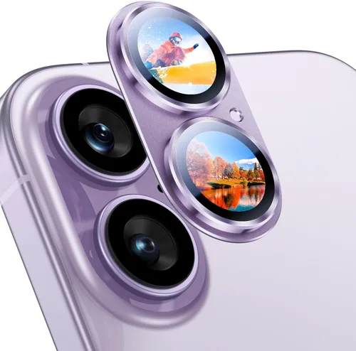 Miniatura 28 de Uyiton Compatible con iPhone 17 Pro Protector de Lente de Cámara - [No Fácil de Romper][Fuerte Adsorción][Compatible con Fundas] Cubierta de Titanio