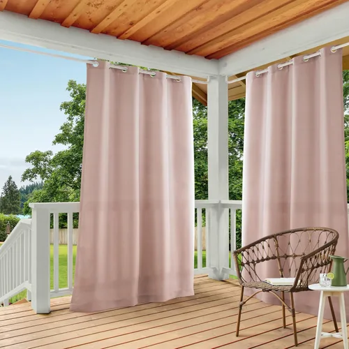 Miniatura 16 de TOWN & COUNTRY BASICS Cabana Cortinas Sólidas de Peso Pesado para Interiores y Exteriores, Opacidad de Filtrado de Luz con Ojales en la Parte Verde