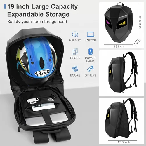 Miniatura 3 de Mochila para Motocicleta DABASHAN con Pantalla LED, (Backpack), Moda