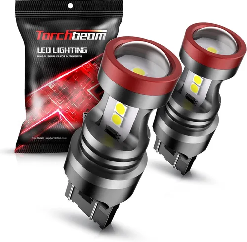Miniatura 12 de Torchbeam T20 7443 7440 Bombillas LED de señal de giro 7444NA 7442NAK, ámbar amarillo W21W 7441 7444 Bombillas LED con proyector de reemplazo