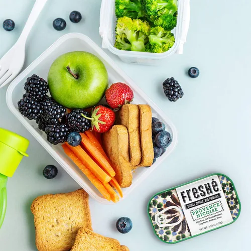 Miniatura 7 de Freshé Atún enlatado gourmet (Nicoise de Provenza, paquete de 10 unidades), bocadillo saludable con alto contenido en proteínas y comida lista