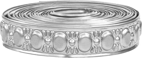 CraftyCrocodile Cinta de metal para manualidades de decoración, ribete plateado decorativo para manualidades, 0.8 pulgadas, 3 yardas de largo