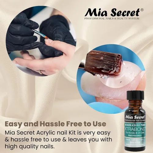Miniatura 4 de Mia Secret Kit de uñas acrílicas para principiantes - Kit de uñas con polvo acrílico rosa y polvo acrílico transparente con todo - Kit de inicio