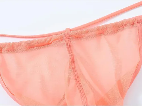 Miniatura 6 de TANBOM Tanga para hombre, con espalda en Y, de tiro bajo, transpirable, cómoda, de nailon, con bolsa