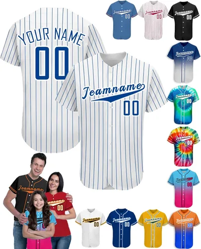 Miniatura 9 de Camiseta de béisbol personalizada para hombres, mujeres y niños con nombre, número y logotipo, camisetas de sóftbol personalizadas, S-4XL