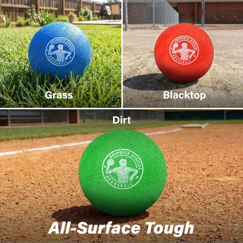 Miniatura 4 de GoSports Inflatable Dodgeballs - Choose 5 Inch or 7 Inch No Sting Balls - Set of 6 Includes Ball Pump & Mesh Bag Paquete de 6 bolas de 7