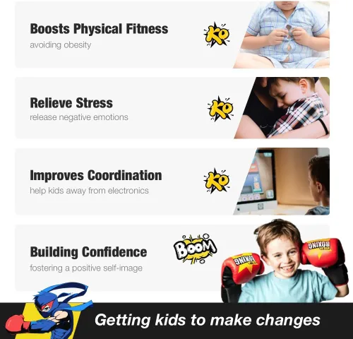 Miniatura 6 de Saco de boxeo para niños, juego de boxeo para niños con guantes de boxeo, saco de boxeo inflable grande de 66", regalos para niños y niñas de 5 a 12