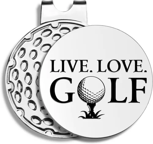 Miniatura 13 de Divertidos marcadores de pelota de golf con clip para sombrero, accesorios de golf para hombres, regalos de golf de jubilación de cumpleaños para I