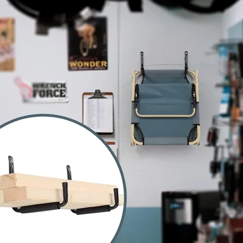 Miniatura 6 de Ihomepark Ganchos de almacenamiento de garaje resistentes con brazo jumbo de 9 pulgadas, colgador de garaje de montaje en pared y organizador