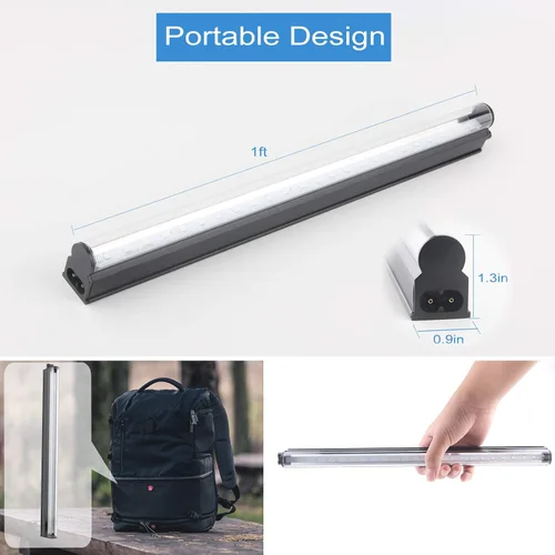 Miniatura 8 de Barra de luz LED negra, 10 W, 1 pie, USB, portátil, T5, tubo de luz negra UV que brilla en la oscuridad para pintura corporal, decoración