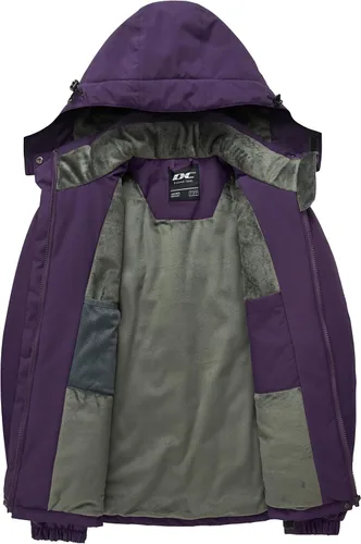 Miniatura 3 de Diamond Candy Chaqueta de esquí de invierno con capucha para mujer, resistente al viento, chaqueta cálida impermeable para la nieve
