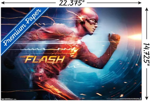 Miniatura 3 de DC Comics Arrowverse The Flash - Póster de pared Speed Force, 22.4 pulgadas de largo x 14.7 W, versión premium sin marco