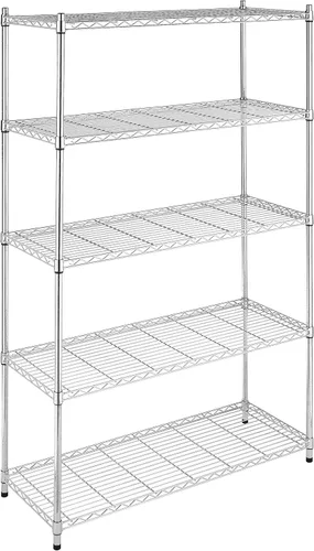 Miniatura 10 de Whitmor Estantería de alambre de 3 estantes de metal para almacenamiento, organizador de hogar de fácil montaje para despensa, cocina, garaje
