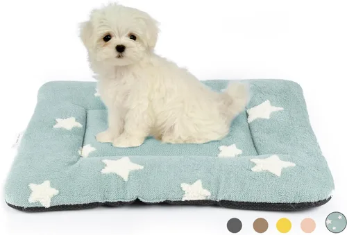 Mora Pets Almohadilla para jaula para perros, alfombra para jaula de perrera para perros pequeños, lavable, bonita cama de estrella para mascotas,