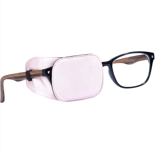 Miniatura 35 de Astropic Parche Grande de Seda para Ojos para Adultos y Niños con Gafas para Cubrir Cualquier Ojo (Grande, Caqui)