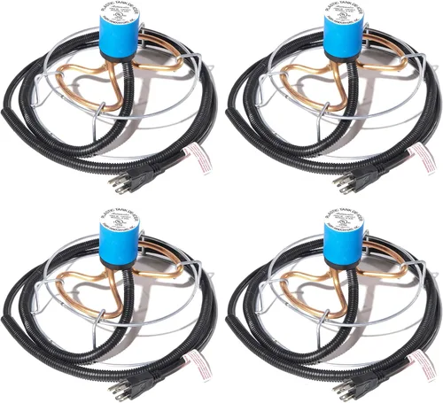 Miniatura 10 de Farm Innovators - Calentador de tanque de agua sumergible de aluminio fundido de 1500 vatios con termostato autorregulador para granja y hogar