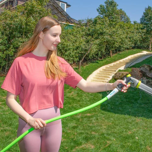 Miniatura 7 de Fevone Manguera Líder de Jardín de 3 pies, Manguera de Agua Híbrida Ligera, Flexible y Duradera, Conexiones Libres de Fugas Flexible Hybrid