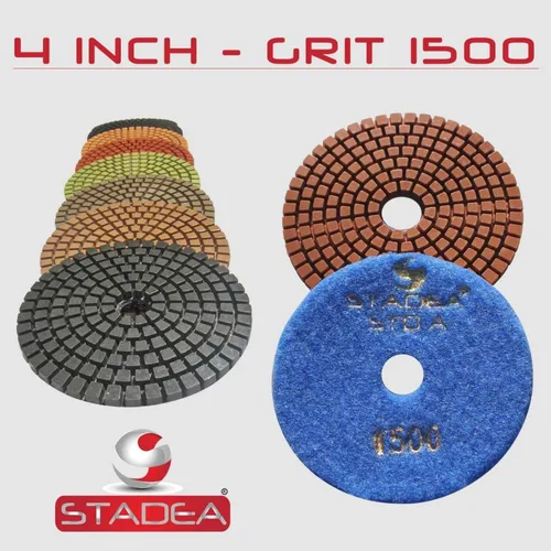 Miniatura 7 de Grit 50 4" Diamond Pulir Pads Premium Grado Mojado Flexible 3 MM Alto