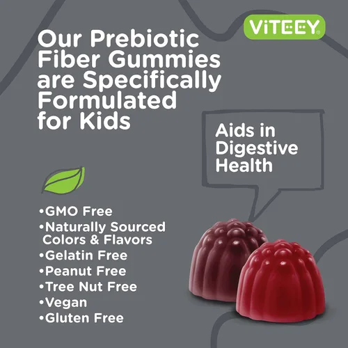 Miniatura 5 de Viteey Fibra prebiótica para niños para aliviar el estreñimiento, apoyo a la regularidad de la salud digestiva, soporte natural de peso, fibra