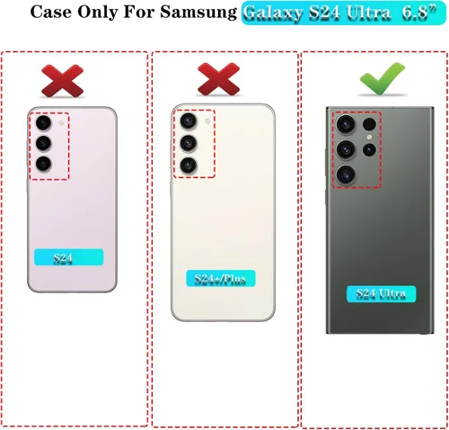 Miniatura 2 de ONOLA Funda compatible con Samsung Galaxy S24 Ultra con protector de pantalla HD, resistente a los golpes y a las caídas, funda de 3 capas