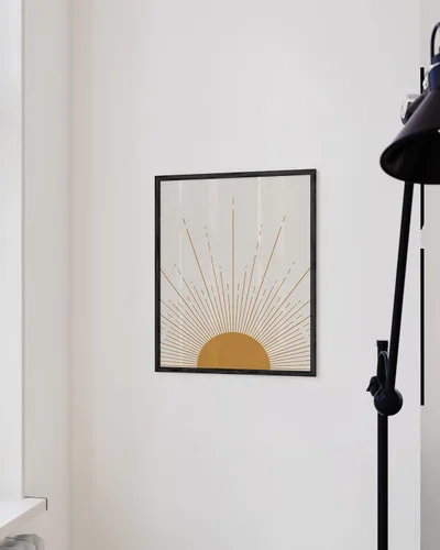 Miniatura 5 de HAUS AND HUES Arte de pared enmarcado bohemio – Decoración de pared del sol del suroeste, impresiones modernas geométricas contemporáneas de Sol