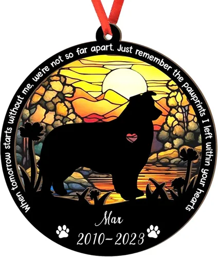 Miniatura 45 de Adorno personalizado para atrapasoles de sabueso afgano, adorno de Navidad de sabueso afgano – Regalo para perro amante, sabueso afgano