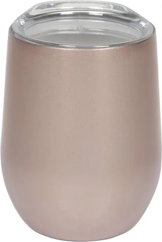 Miniatura 4 de FIFTY-FIFTY 11.8 fl oz doble pared aislada al vacío, vaso de vino, acero inoxidable, tapa a prueba de salpicaduras Borgoña