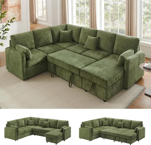 Miniatura 11 de Taburete Otomano Cuadrado Moderno de 17" Boucle, Taburete de Tocador para Maquillaje, Reposapiés Rectangular para Sofá, Taburete Otomano Tapizado
