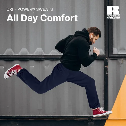 Miniatura 5 de Russell Athletic Big and Tall Sweatpants for Men Fleece Open Bottom Sweatpants