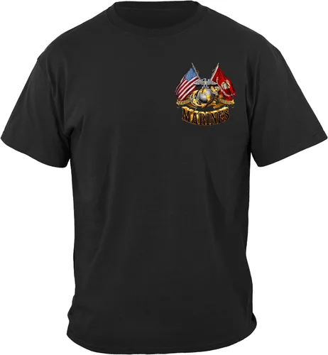 Miniatura 2 de Camiseta del Cuerpo de Marines de la Marina con doble bandera con globo dorado MM2153