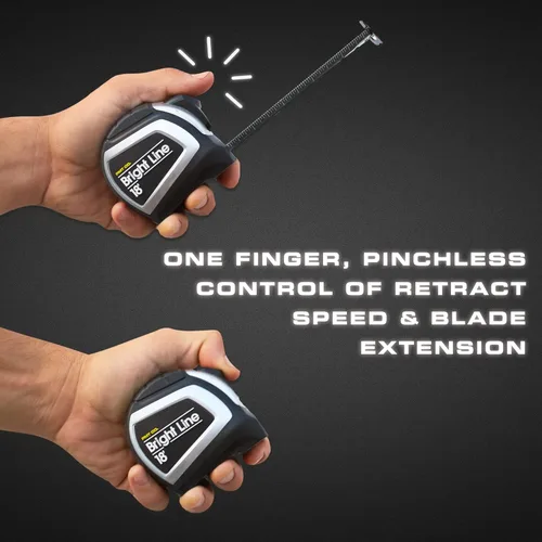 Miniatura 6 de Perfect Measuring Tape - BrightLine - Cinta métrica de alto contraste en modo oscuro de fácil lectura para visibilidad con poca luz - Estuche