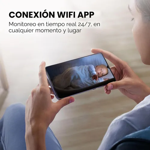 Miniatura 3 de Funstorm Cámara de seguridad mejorada 2025, mini cámara de niñera HD 4K para el hogar con visión nocturna, cámara WiFi interior, batería de 100 días