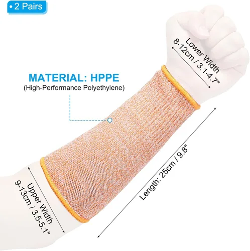 Miniatura 2 de PATIKIL Mangas protectoras de seguridad para brazo resistente a los cortes Mangas de antebrazo Manga HPPE Nivel 5 Protección para piel fina