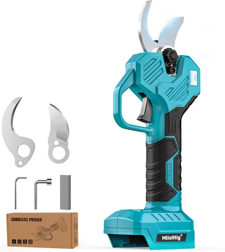 Miniatura 9 de MtiolHig - Tijeras de poda inalámbricas con mástil compatibles con batería Makita 18V: Tijeras de poda eléctricas con diámetro de corte de 1,5-2