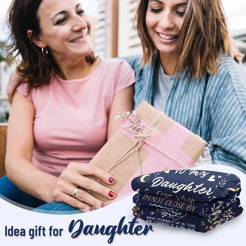 Miniatura 2 de BeneCharm Regalos para hija de mamá papá en Navidad, manta antibolitas para hija adulta, regalo de cumpleaños, 50 x 60 pulgadas