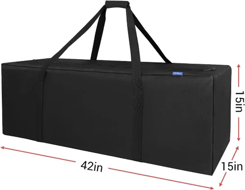 Miniatura 7 de Bolsa deportiva Bolsa de viaje extra grande con cremallera mejorada duradera y resistente al agua color negro Negro 10668 cm 42 x 15 x 15