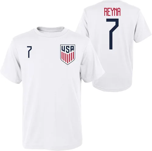Outerstuff International Soccer - Camiseta de manga corta para hombre con nombre y número de fútbol americano