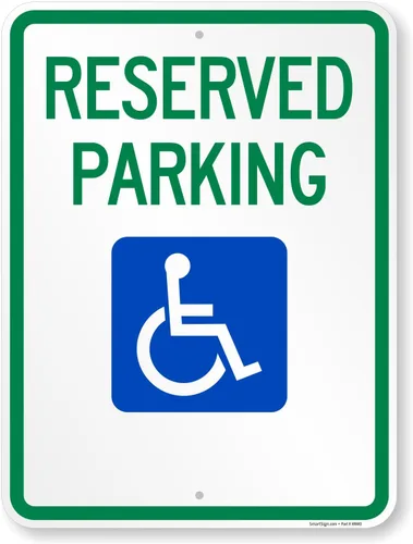 Miniatura 9 de SmartSign Letrero federal de estacionamiento para discapacitados "Reserved Parking" Aluminio reflectante de grado diamante 3M de 12 x 18 pulgadas