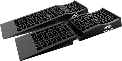 ROBLOCK Rampas extraíbles de perfil bajo para soporte de gato y elevación alta, rampas de coche resistentes para autos bajos, rampas desmontables