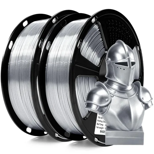 Miniatura 28 de GEEETECH Filamento PLA de color dorado sedoso de 0.069 libras, filamento de seda brillante para impresora 3D, carrete de 2.2 libras, precisión