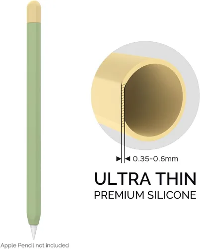 Miniatura 5 de AHASTYLE Funda Duotone para Apple Pencil de 2ª generación y Apple Pencil Pro (2024) Funda protectora ultra delgada de silicona compatible con carga