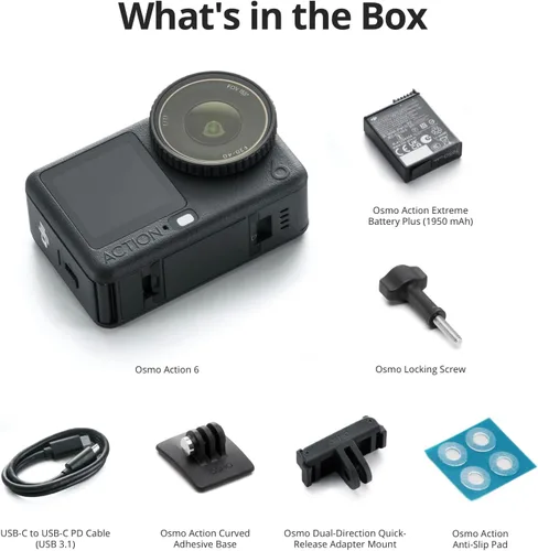 Miniatura 9 de DJI Osmo Action 6 Combo estándar, cámara de acción impermeable de 8K con sensor cuadrado de 1/1.1", apertura variable de f/2.0–f/4.0, Rocksteady