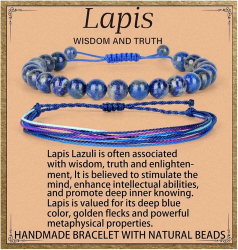 Miniatura 107 de LPBeads Pulsera de piedra natural hecha a mano de tamaño ajustable