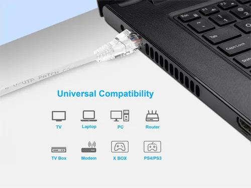 Miniatura 6 de Monoprice Cable de conexión Ethernet Cat6 de 7 pies, nivel de componente, blanco, UTP 28AWG 550 MHz, cable de cobre puro desnudo, sin enganches